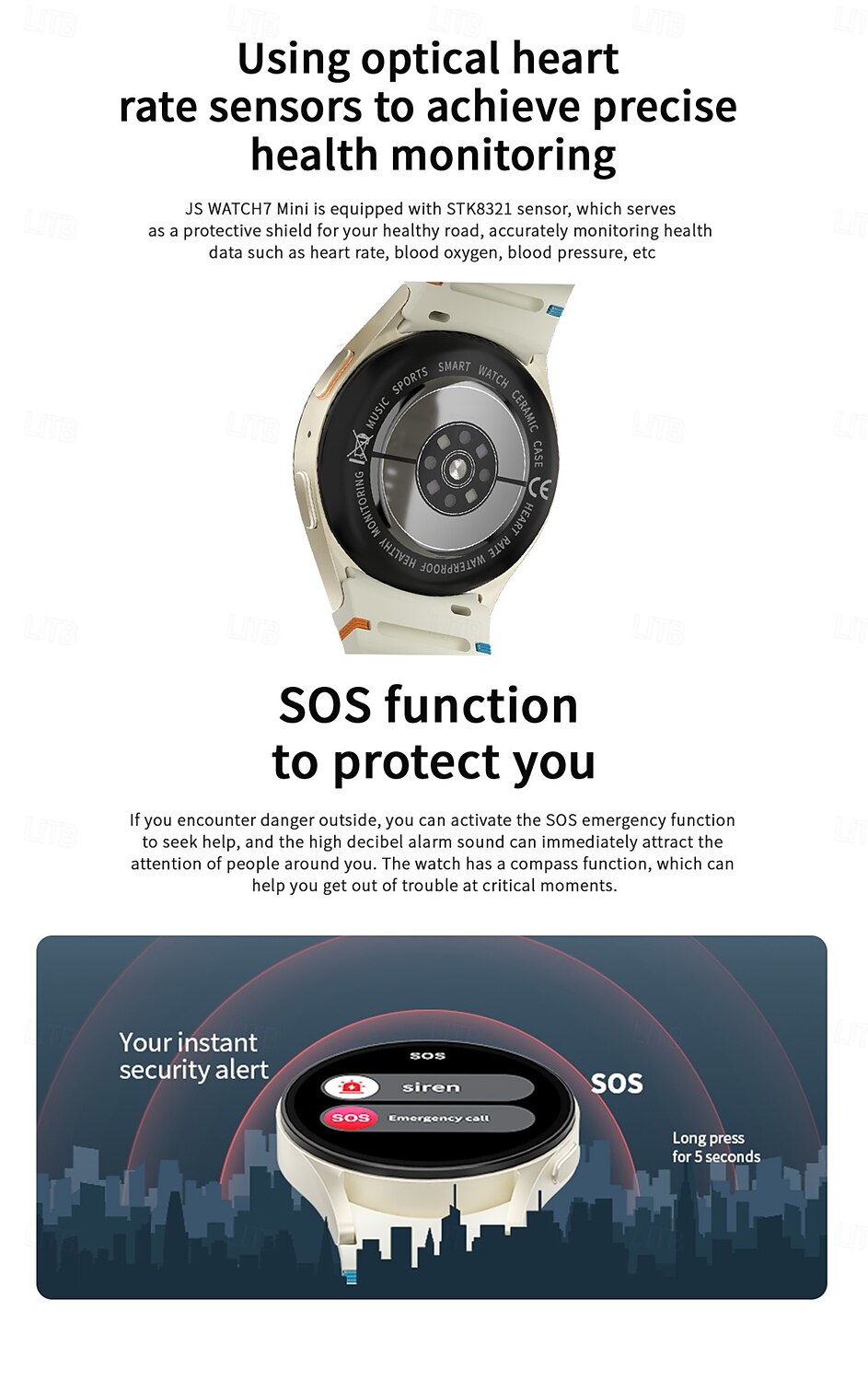 696 JSWatch7mini Orologio intelligente 1.3 pollice Intelligente Guarda Bluetooth ECG + PPG Pedometro Avviso di chiamata Compatibile con Android iOS Da donna Da uomo Impermeabile Controllo media del 2025 a $59.99 –P3