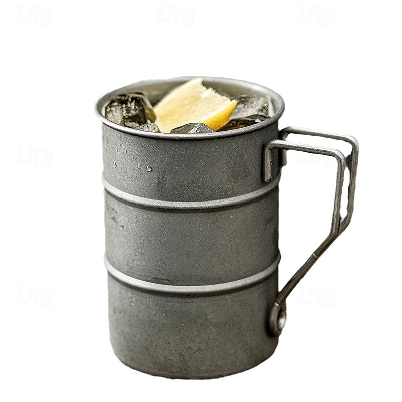 tasse de camping en acier inoxydable, portable, pliable, rétro, pour bière, café, eau, pique-nique, voyage de 2025 ? $8.99 -P4
