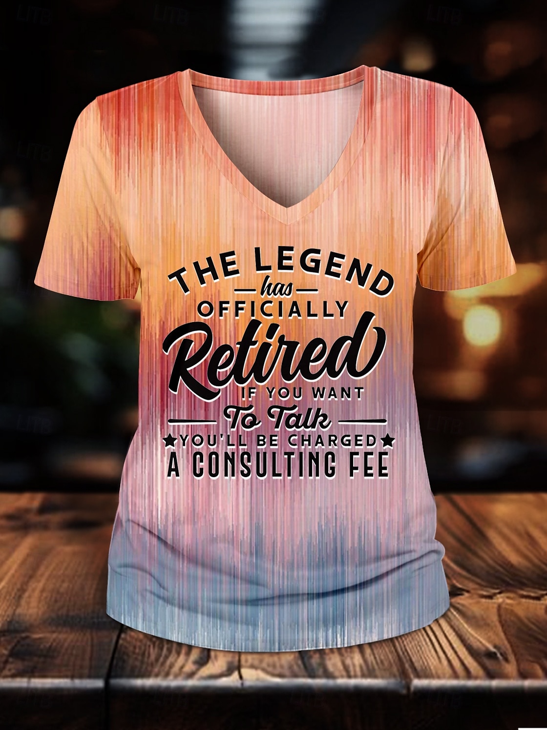 Femme T shirt Tie Dye Lettre mode Décontractées Manche Courte Col V Hauts réguliers du quotidien Imprimer Orange Eté de 2025 ? CAD $30.99 –P1