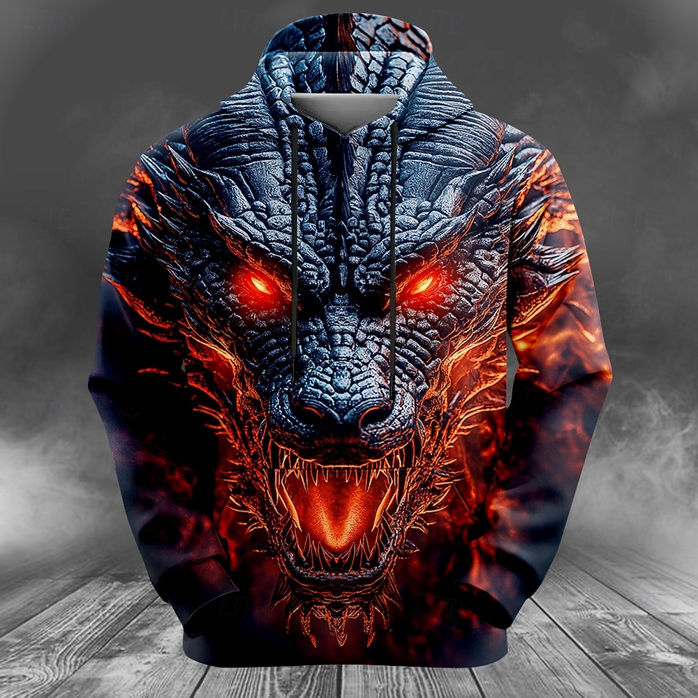 Herr Drake Huvtröjor Tröja Häftig party Långärmad Rund hals Nattklubb Streetwear Svart Snörning Höst Vinter Designer S M L XL XXL XXXL 2026 - $30.99 –P1