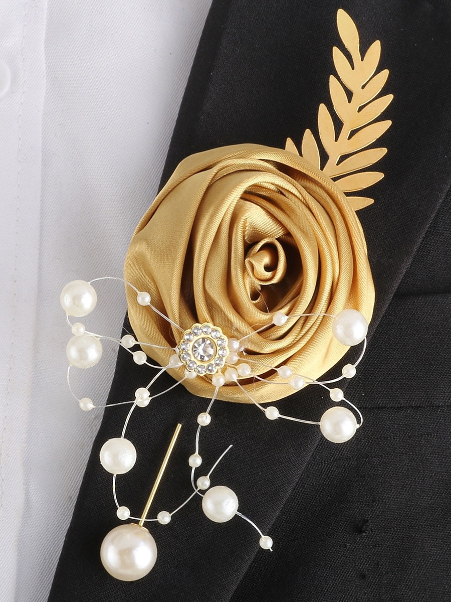 Bröllops handledsblommor boutonnierer bröllop  speciellt tillfälle  event  fest tyger blomstilar 2025 - $18.99 –P2