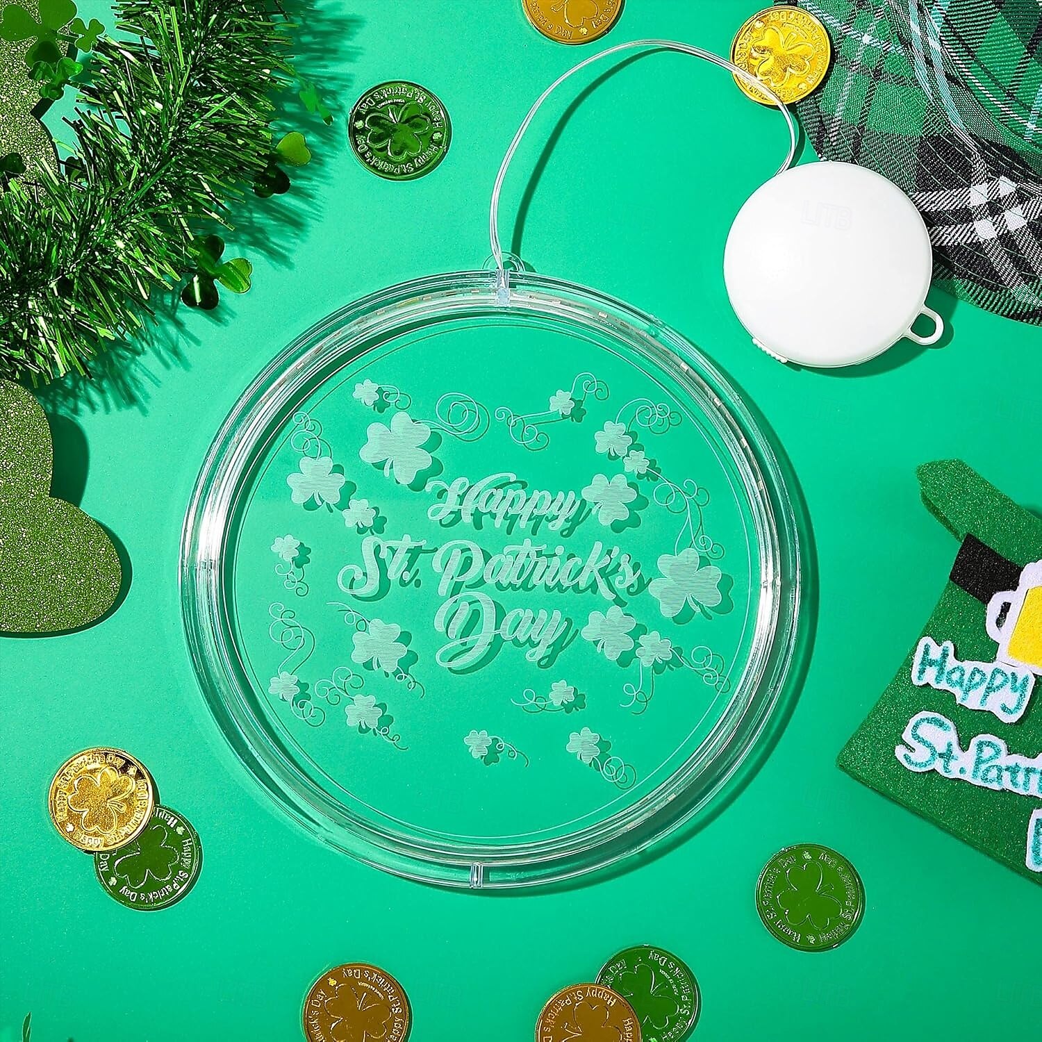 St. Patrick's Day Decorative Window Light - Battery Powered Suction Cup Hanging Light for Irish Festival Decoration 1pc 2025 - $19.49 –P12