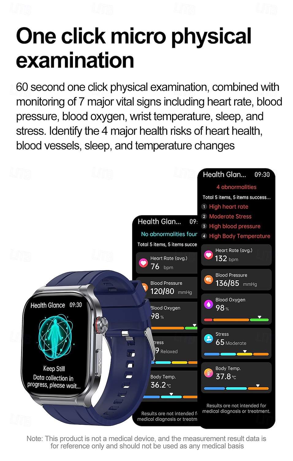 2025年 iMosi ET588 スマートウォッチ 1.96 インチ スマート·ウォッチ ブルートゥース ECG + PPG 温度監視 歩数計 と互換性があります Android iOS 女性 男性 ハンドフリーコール 防水 メディアコントロール IP68 39mmウォッチケース  コレクション – $108.59 –P6
