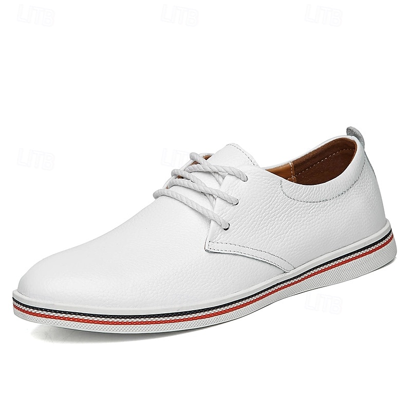 Men's Casual Lace-Up Shoes – Vibrant Faux Leather Upper, Lightweight Design, Non-Slip Sole, Perfect for Everyday Wear and Summer Outings 2025 - $46.99 –P2