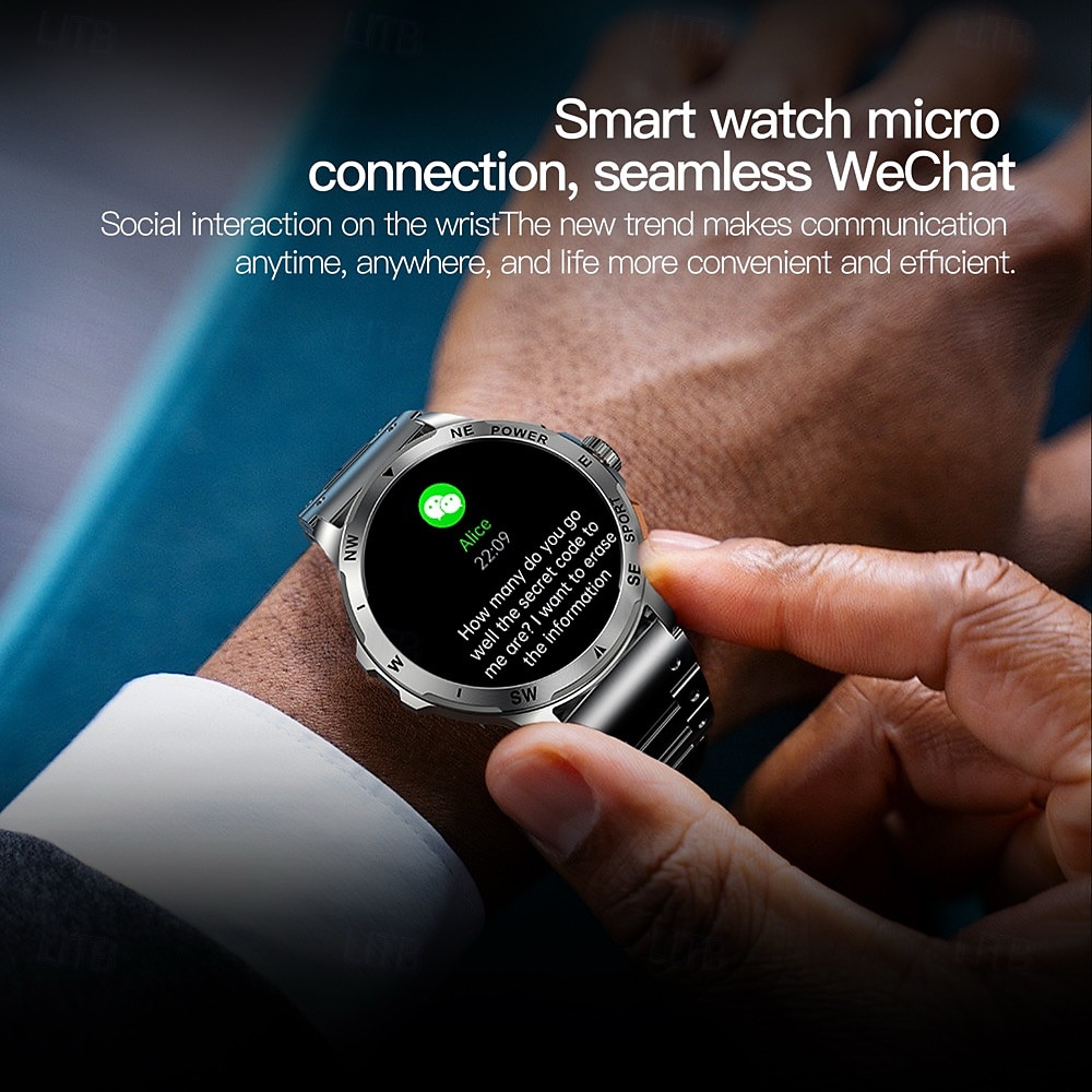 696 AK77 Smart Watch 1.43 inch Smart Band Fitness Bracelet Bluetooth Pedometer Call Reminder Sleep Tracker Compatible with Android iOS Women Men Hands-Free Calls Message Reminder Camera Control IP 67 2025 - $57.99 –P11