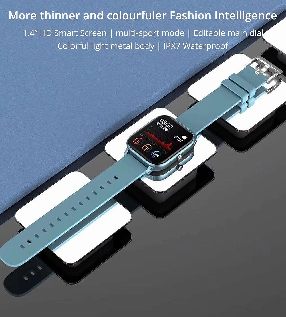 2025年 スマートウォッチ 1.4 インチ スマートウォッチ フィットネス ランニングウォッチ Bluetooth 歩数計 通話リマインダー フィットネストラッカー Android iOS 対応 女性 男性 GPS IPX-7 40mm ウォッチケース  コレクション – $45.99 –P1