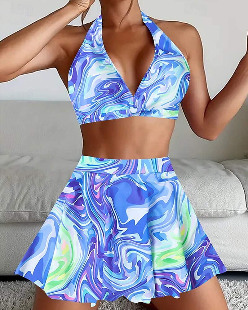 Femme Tankini Maillot De Bain Deux Pièces Dos Nu Maillots de Bain Floral Maillots de Bain Noir Jaune Respirable Séchage rapide Poids Léger Sans Manches - Natation Surf Plage Eté Printemps de 2025 ? $26.99 –P13