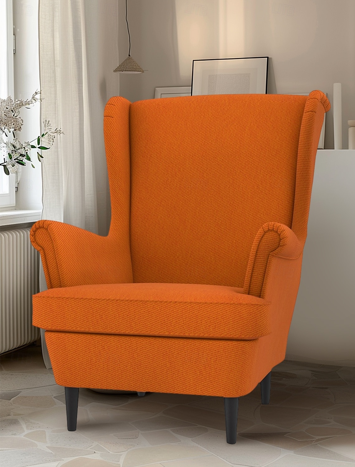 Husă pentru fotoliu cu spătar înalt 100% bumbac culoare solidă cu captușeală 2025 - $82.99 –P12
