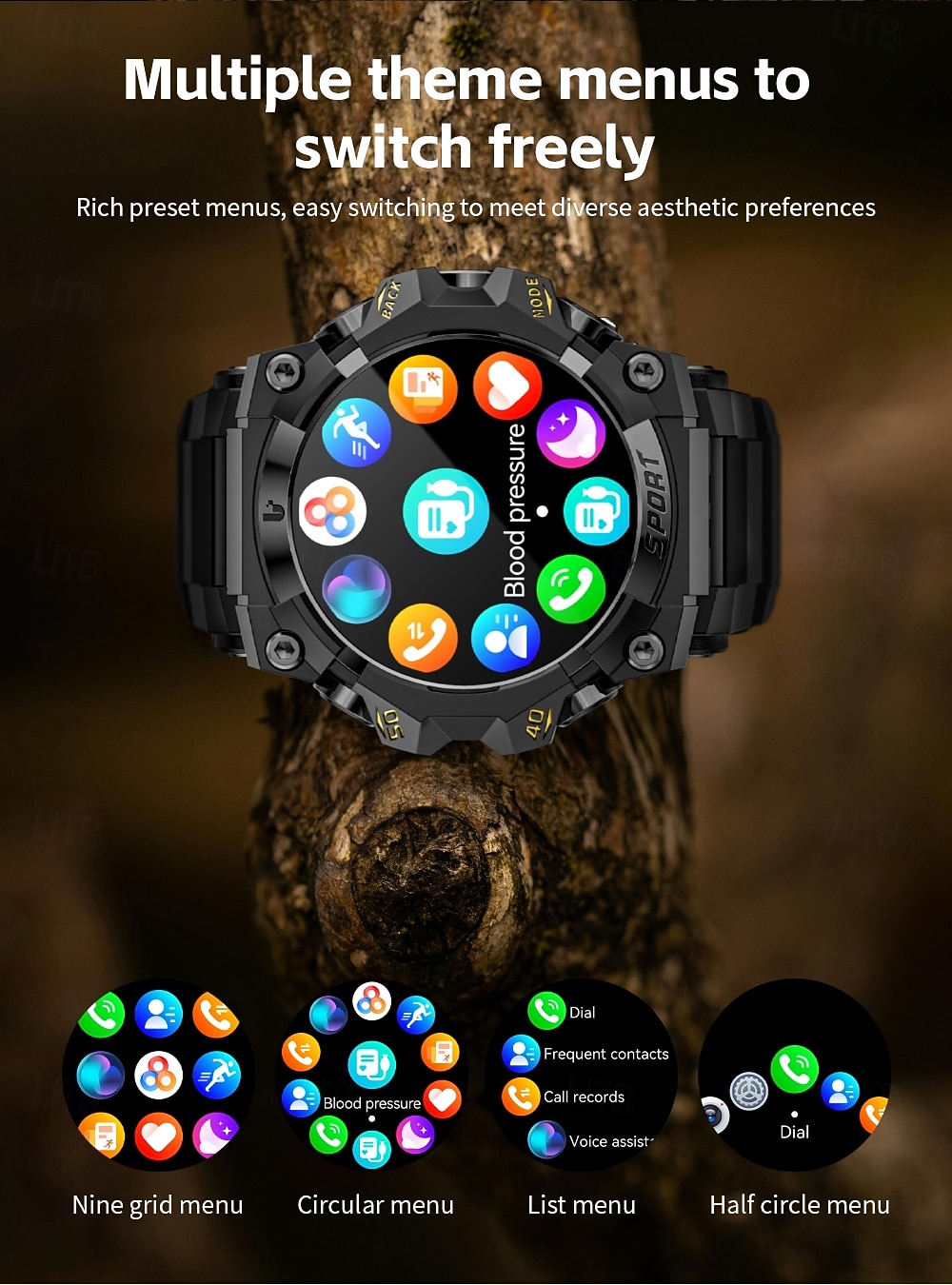 LOKMAT ATTACK 3 PRO Slimme horloge 1.39 inch(es) Smart horloge Bluetooth Stappenteller Gespreksherinnering Slaaptracker Compatibel met: Android iOS Dames Heren Lange stand-by Handsfree bellen 2025 - $46.99 –P17