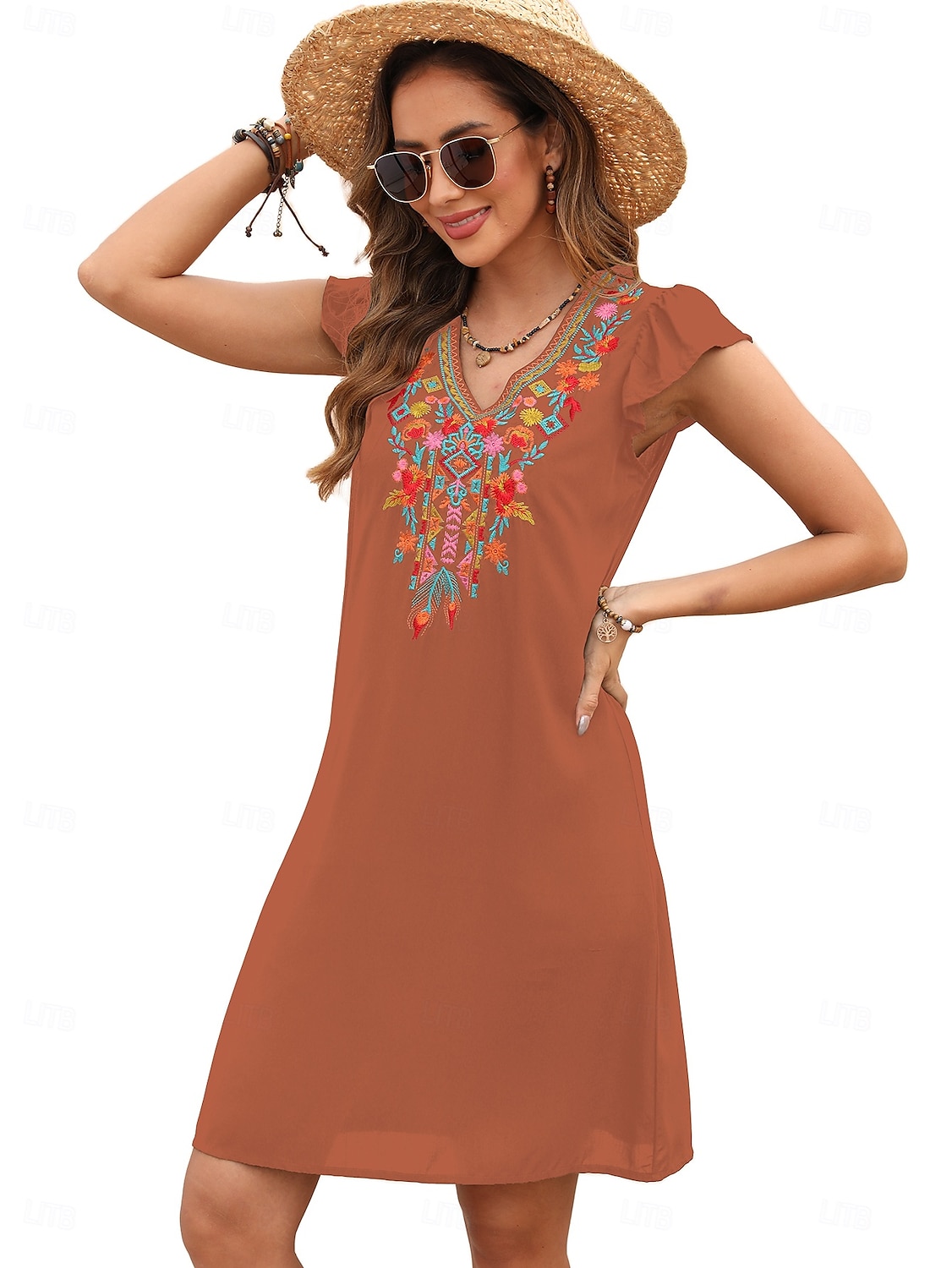 San Valentino Per donna Normale Mini abito Abiti Boho Chic Abito linea A Abito boho Boemia Moda Classico Ad aletta Freddezza Da mare Feste Giornaliero Adattabile Fantasia geometrica Liscio Senza del 2025 a $26.99 –P10