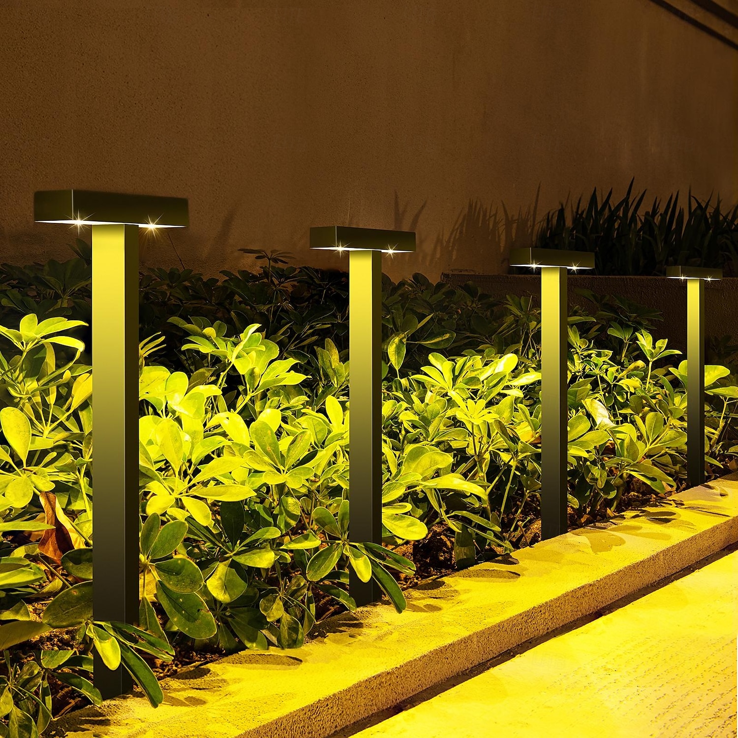 2/4 buc lumină solară pentru alee, lumină de grădină exterioară, iluminare automată impermeabilă, la întuneric, casă, grădină, gazon, Crăciun, Halloween, decorațiuni, lumină solară de sol 2025 - $39.99 –P5