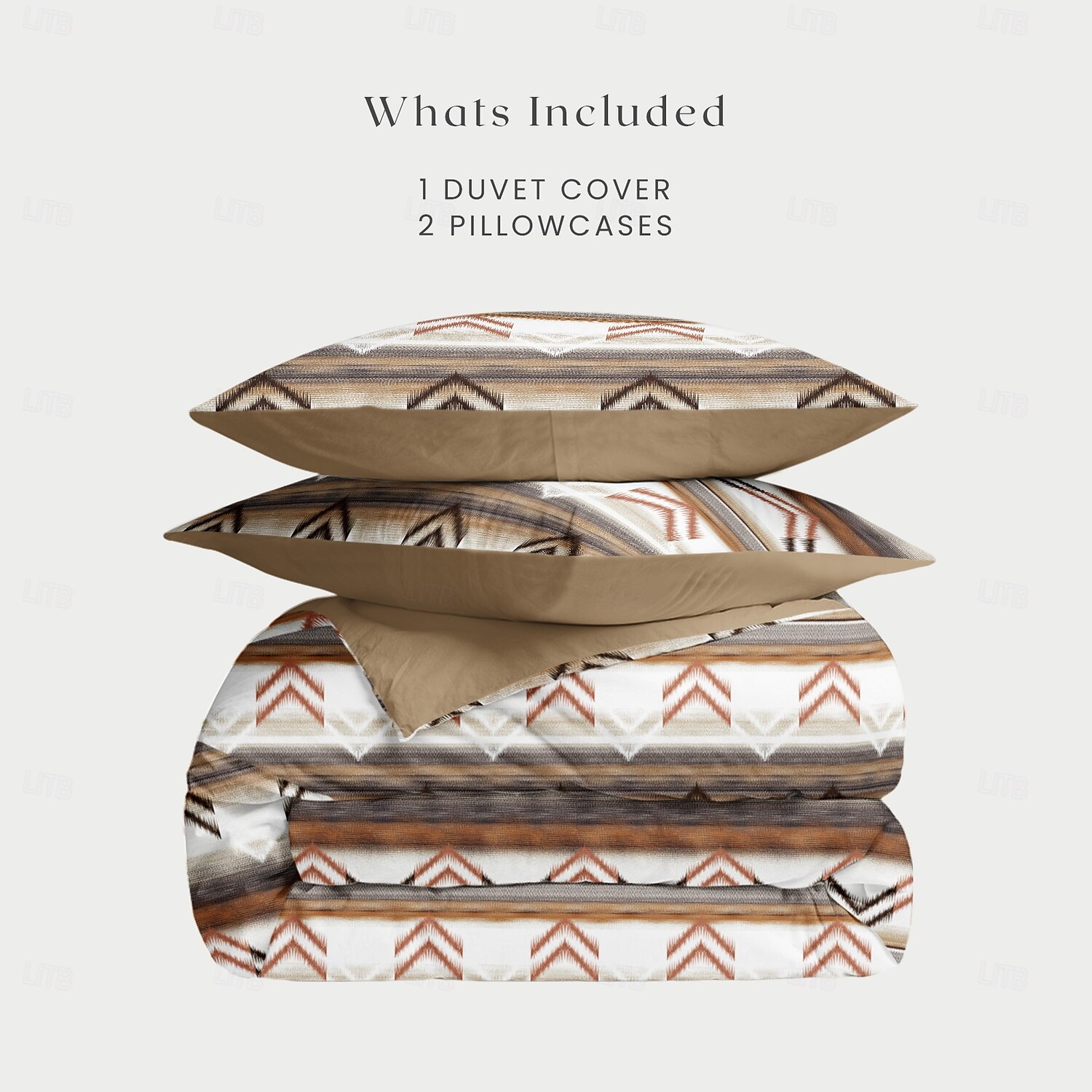 Boho 100% Cotton Duvet Cover Set – Embrace Bohemian Elegance with Soft, Breathable Cotton. Featuring Intricate Patterns and Earthy Tones, This Durable, Lightweight Set 2025 - $60.99 –P2