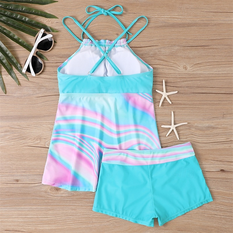 Femme Tankini Maillot De Bain Deux Pièces Dos Nu Croisé Maillots de Bain Maillots de Bain Noir Bleu Respirable Séchage rapide Poids Léger Sans Manches - Natation Surf Plage Eté Printemps de 2025 ? $26.99 –P6