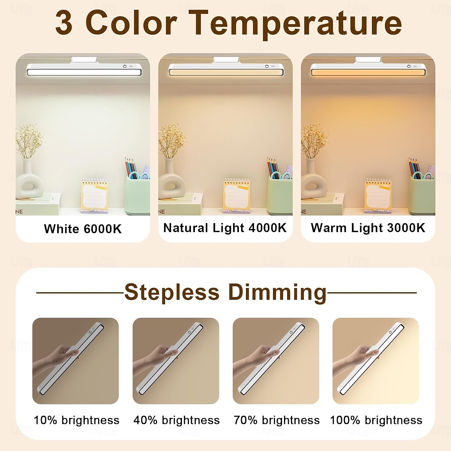 Remote Control LED Desk Light Bar - Rechargeable Magnetic Light with Adjustable 3000K-6000K for Shelf, Bedroom & Dorm 2025 - $19.49 –P7