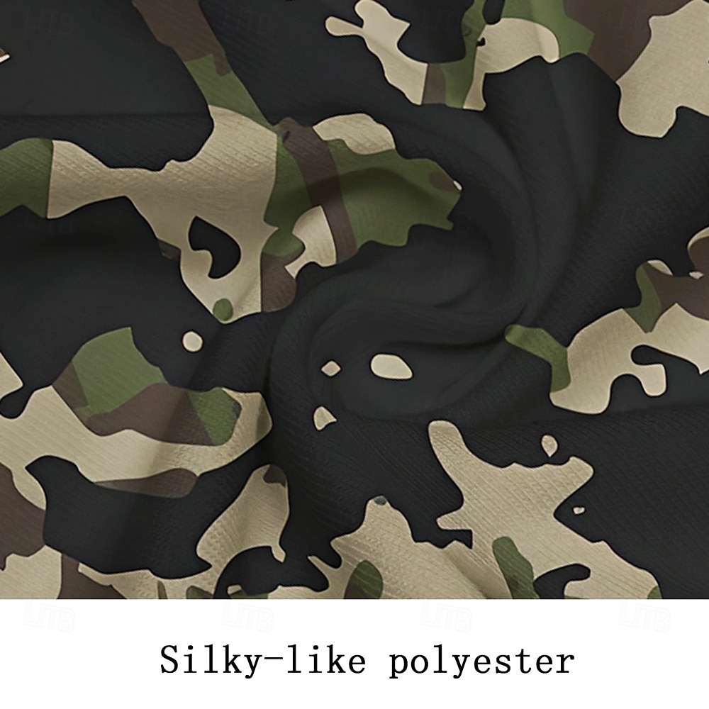 Men's Camouflage T Shirt Henley Shirt Short Sleeve Designer Retro Vintage Street Casual Daily Summer Spring Army Green Henley Henley T-Shirt 2025 - $22.99 –P3