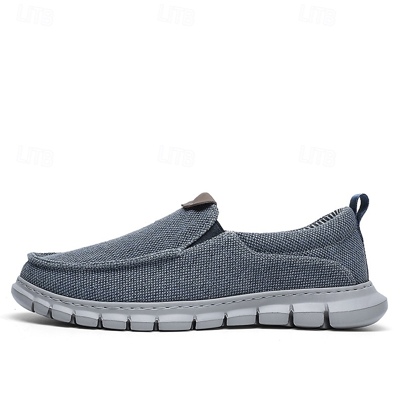 scarpe casual slip-on da uomo – comode scarpe da ginnastica in tela beige con suola flessibile per l'uso quotidiano del 2025 a $42.99 –P3