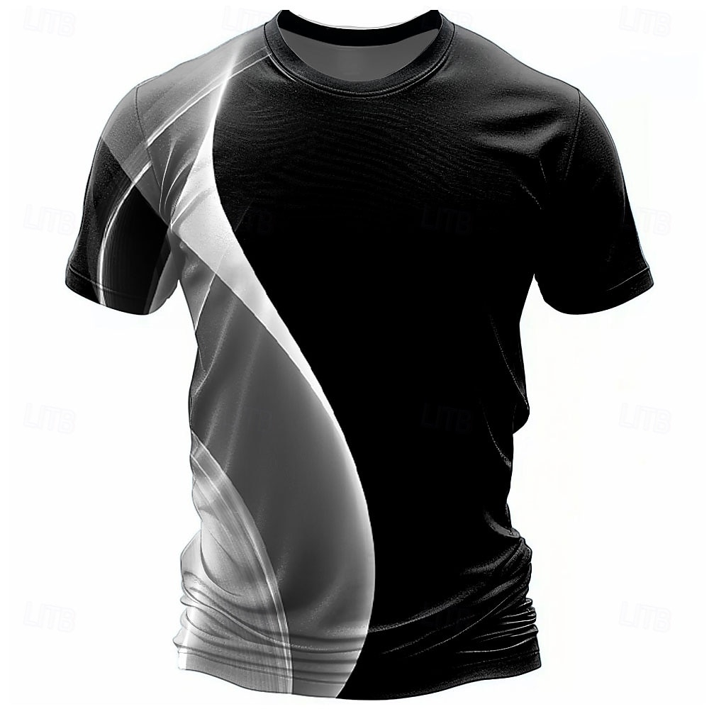 Per uomo Geometrico 2 pezzi Set di magliette Set abbinati Manica Corta Pantaloni corti Girocollo Canotta sportiva Casual All'aperto Vacanza Quotidiano Coulisse Girocollo Stampa Estate Nero del 2026 a $26.99 –P2