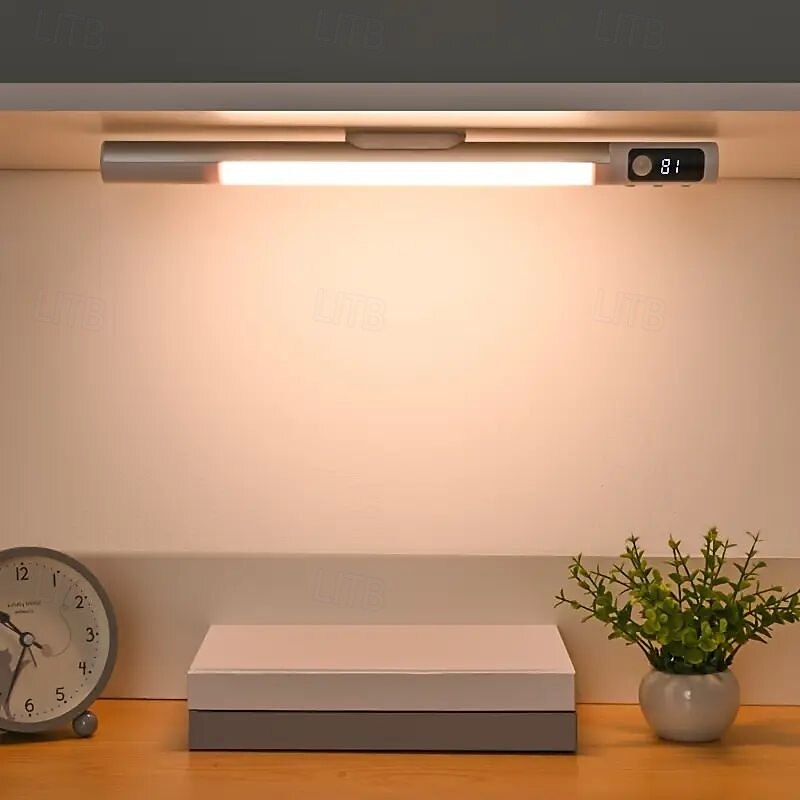 sensor de movimento multifuncional sob a luz do armário - lâmpada noturna recarregável USB regulável de três cores com montagem magnética para iluminação de cozinha, escritório e guarda-roupa de 2025 por $27.99 –P3