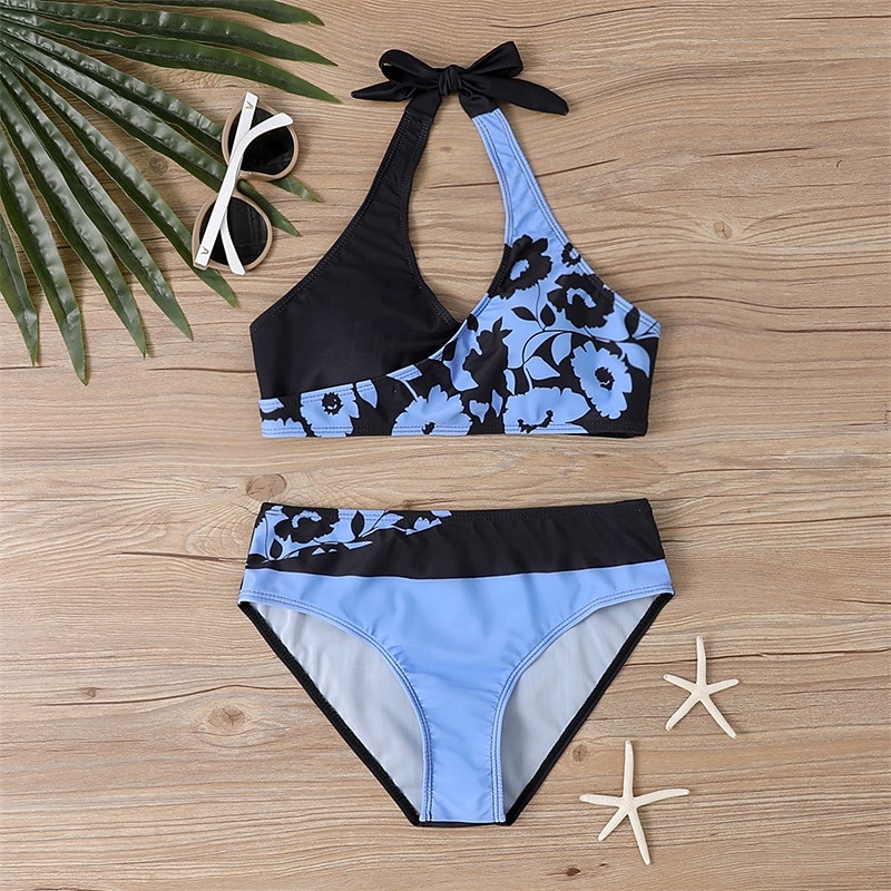 Жен. Танкини Купальник из двух частей Открытая спина Купальники Цветочный принт Купальники Желтый Розовый Дышащий Быстровысыхающий Легкость Без рукавов - Плавание Серфинг Пляж  Лето Весна 2026 - $21.99 –P15