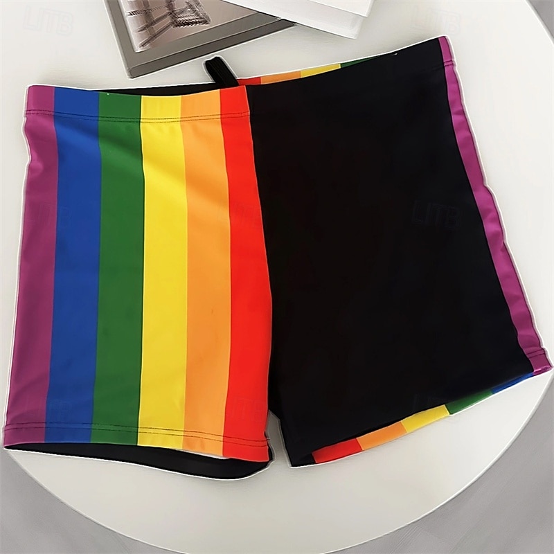 Herr Badshorts Badkläder Underdelar Simmning Surfing Strand Vattensport Lappverk Sommar Vår 2025 - $11.49 –P4