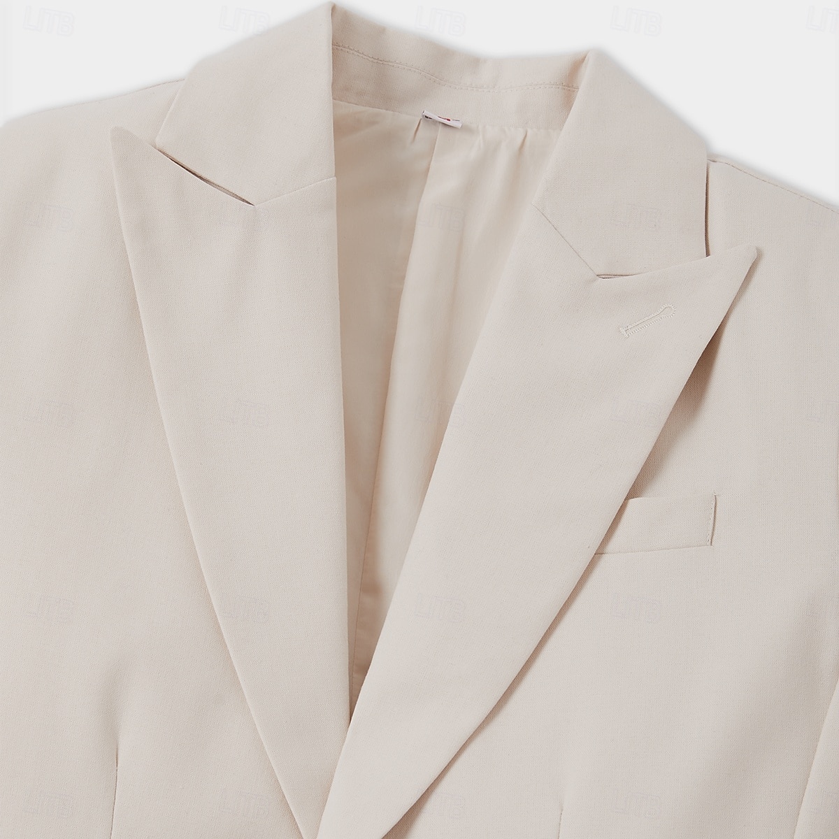 Pour des hommes Mariage Plage Costumes en lin vert pois Bleu Ciel Couleur Unie Coupe sur mesure 2 pièces Simple boutonnage un bouton de 2025 ? $112.99 –P4