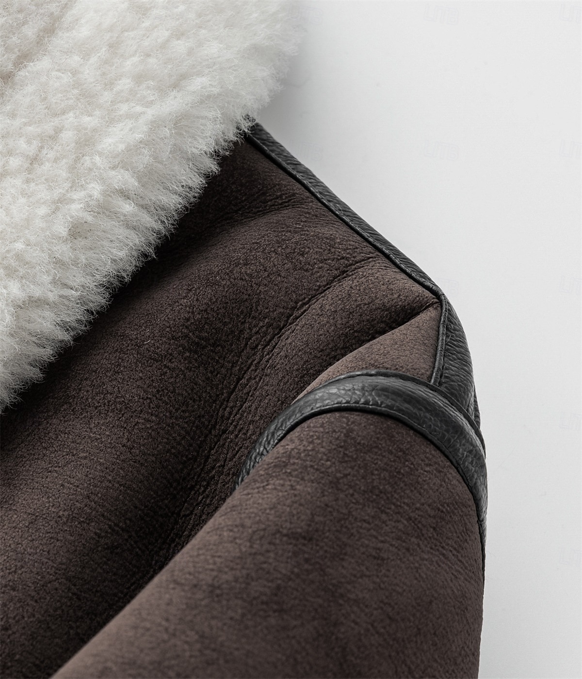 Herr Imitationsläderjacka Fleece-jacka Sherpajacka Bikerjacka Semester Dagligen Vindtät Håller värmen Ficka Fleece Höst vinter Slät Mode Klassisk Kavajslag Normal Imitationsläder Svart Vit Brun Jacka 2025 - $102.99 –P10