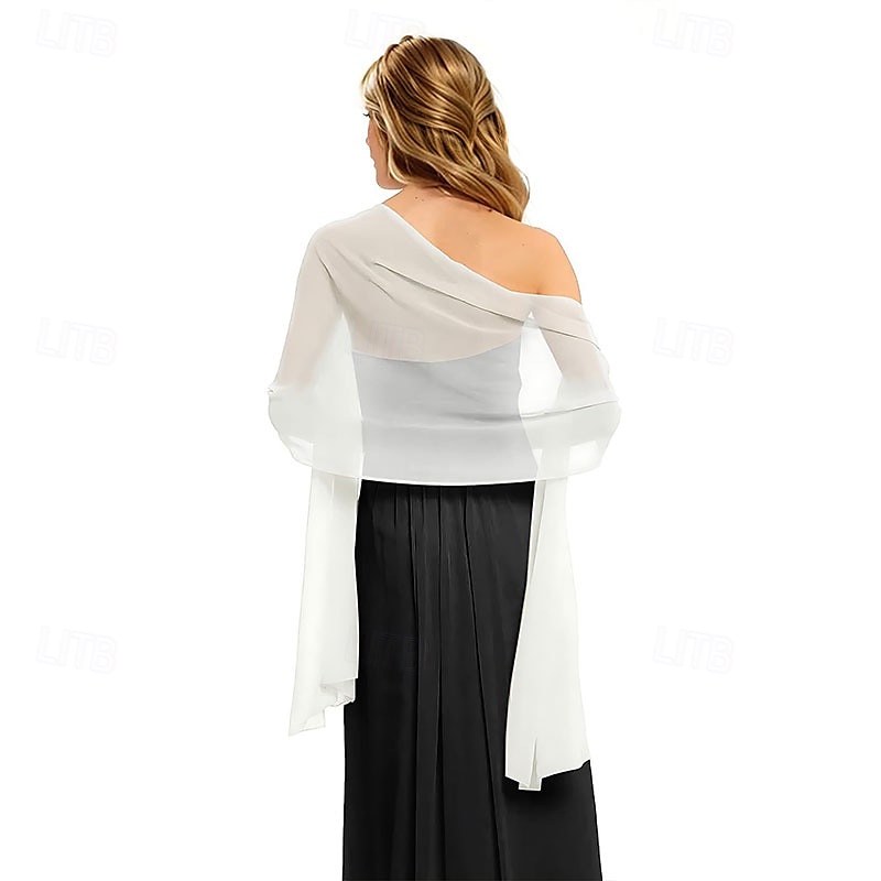 sjal wraps for kvinner bryllup kveld chiffon myke sjal for bryllup gjest brude skjerf 2025 - $14.99 –P9