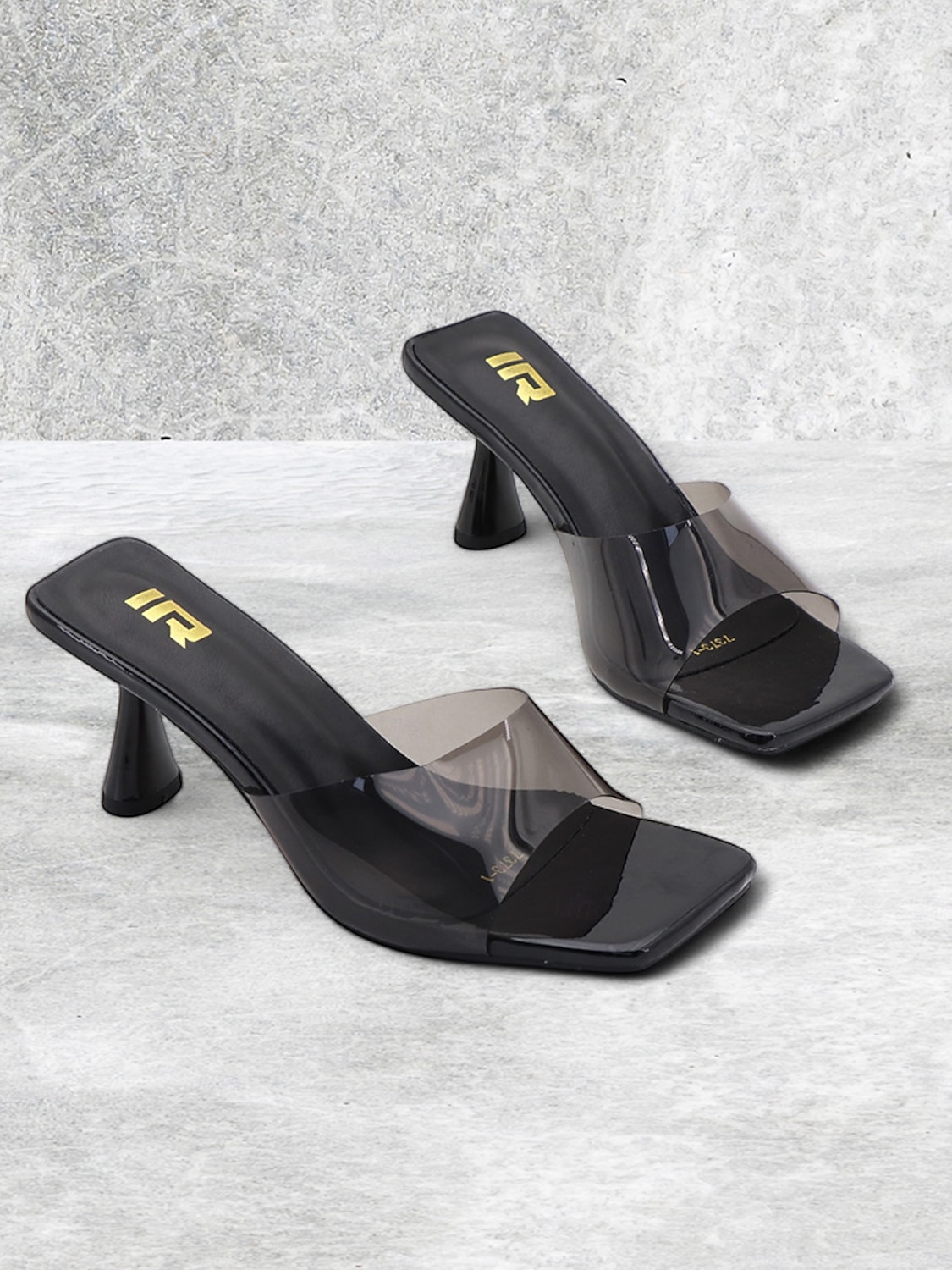 sandali da donna con tacco a spillo trasparenti marroni con punta quadrata – muli moderni ed eleganti per feste, abbigliamento casual e uscite estive del 2025 a $34.99 –P3