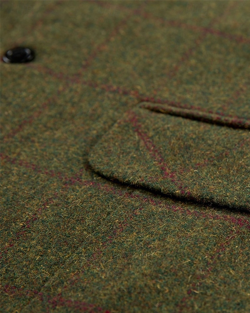 Męskie Kamizelka Zamszowa kamizelka Urlop Codzienny Randka Moda Codzienny Wiosna i jesień Guziki Kieszeń Poliester Wygodny Kratka Pojedynczy biust na jeden guzik Klapa Regularny Ciemnobrązowy Czarny 2025 - $39.99 –P7