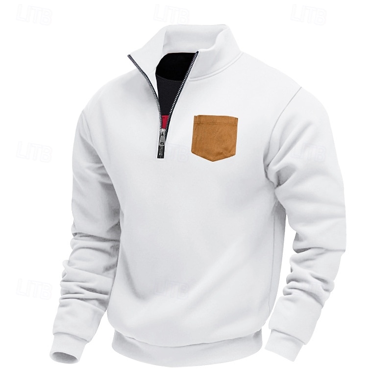 Herren Kapuzenpullover mit Reißverschluss Schwarz Weiß Braun Hellgrau Dunkelgray V Ausschnitt Bedruckt Brautkleider schlicht Bekleidung Kapuzenpullover Sweatshirts 2025 - $23.99 –P3