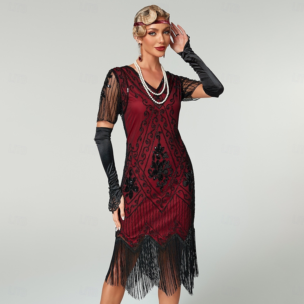 Roaring 20s 1920s Cocktail Dress Flapper Dress Dress Prom Dress The Great Gatsby Charleston Sequins Tassel Fringe Women's Halloween Carnival Masquerade Carnival Wedding Wedding Guest Adults' Dress 2025 - $43.99 –P9