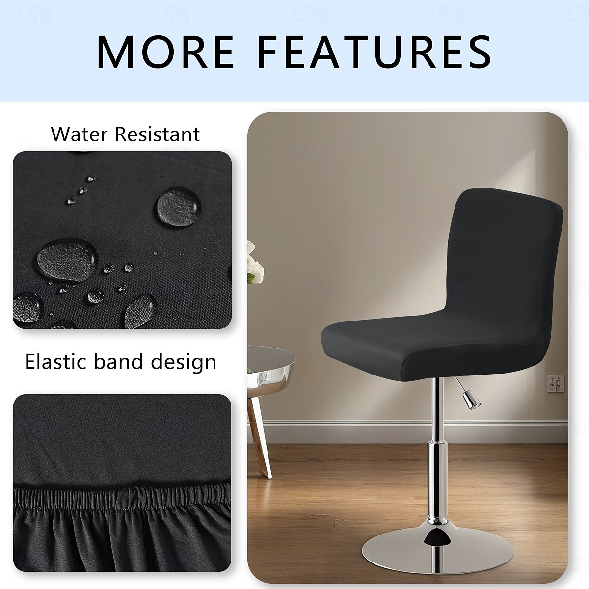 Coprisedia in seta di latte resistente all'acqua, coprisedia girevole quadrata senza braccioli in spandex elasticizzato, sfoderabile e lavabile del 2025 a $9.49 –P8