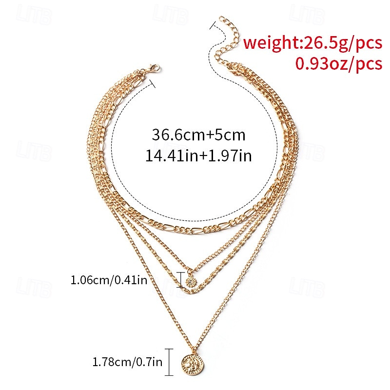 Collares con colgantes Cromo Mujer Elegante Clásico Gargantillas Para Diario 2025 - $7.99 -P7