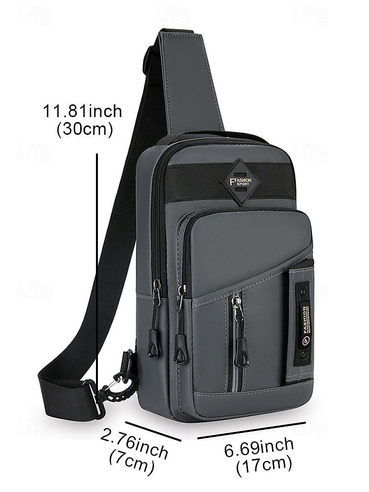 Men's Waterproof Chest Bag and Crossbody Sling Bag – Durable Multi-Pocket Design for Outdoor Travel, Sports and Daily Use Color Black Army Green Dark Blue 2025 - $14.99 –P3