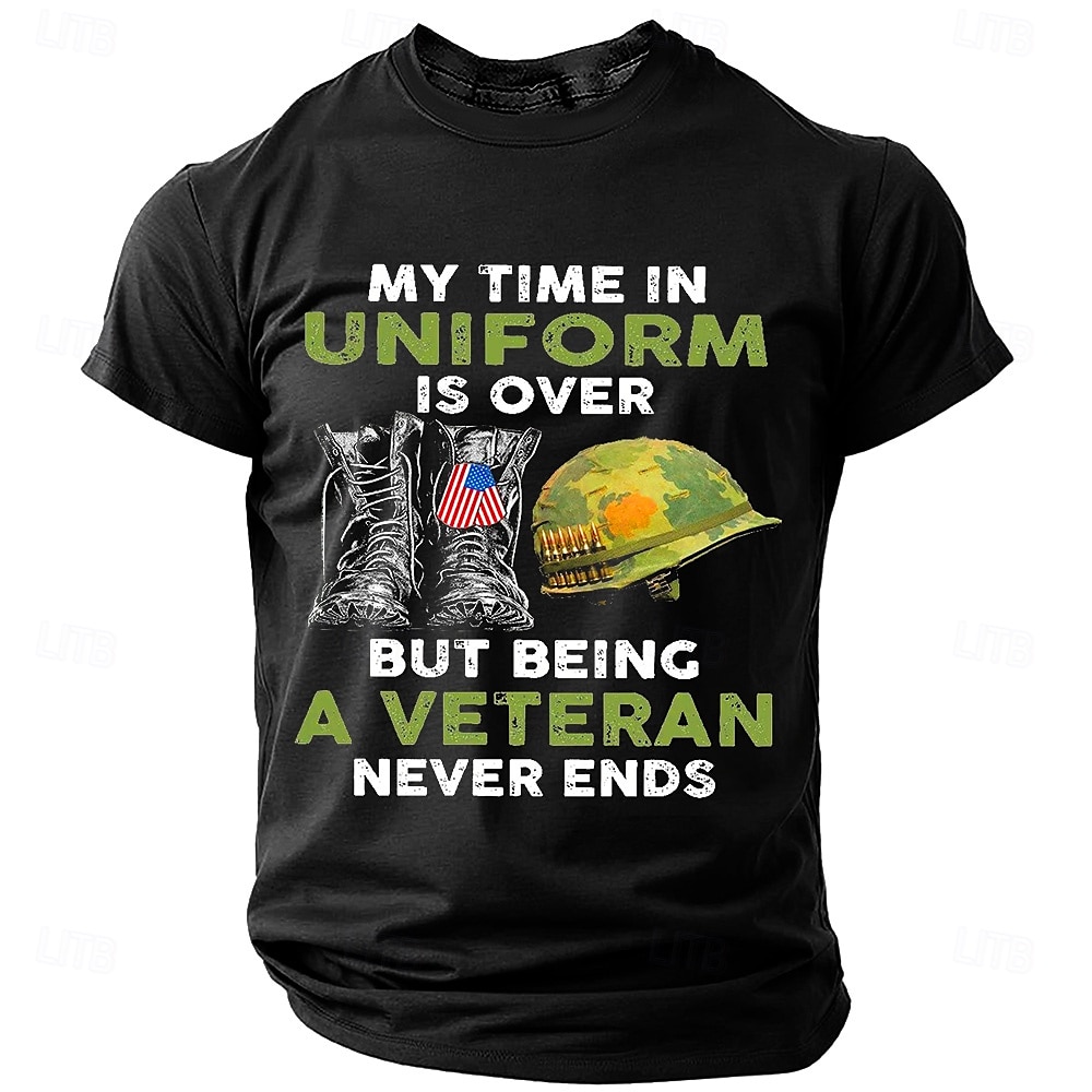 Día de los Veteranos Camiseta Patriota Patriótica de Hombre Veterano Camiseta de Veteranos Camiseta de Manga Corta Camiseta de Impresión 3D Camiseta de Cuello Redondo Estilo Diario Militar Calle 2025 - $17.99 –P5