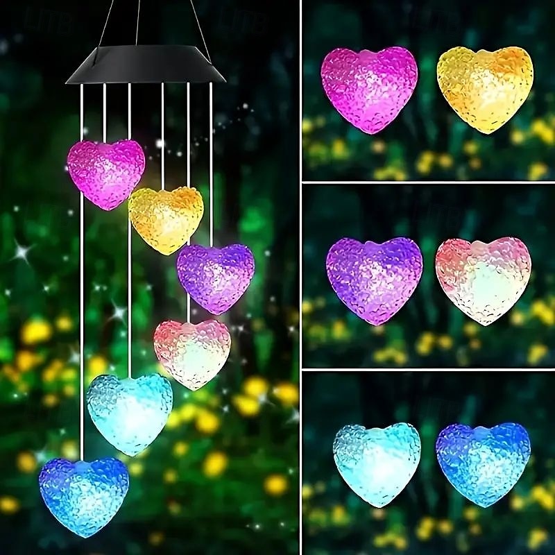 solenergi vindklokker led utendørs strenglys 6led flerfarget engel kolibri ugle sommerfugl form eventyrlys 2026 - $20.99 –P4