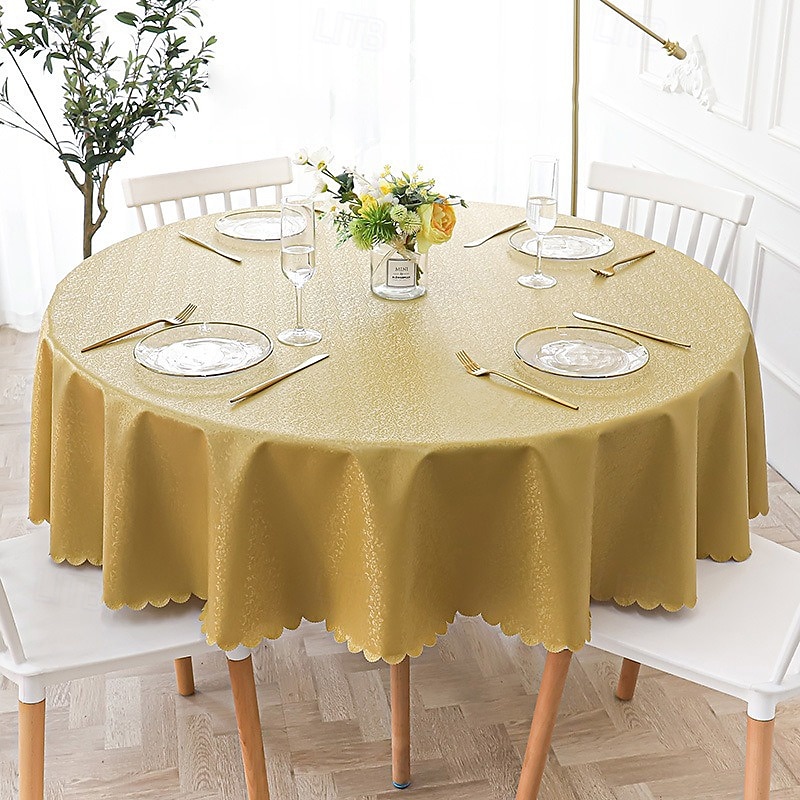 nappe ronde nappe en vinyle essuyable nappe de printemps toile cirée ferme pique-nique en plein air couverture de table en tissu pour salle à manger de mariage de 2025 ? $19.99 –P5