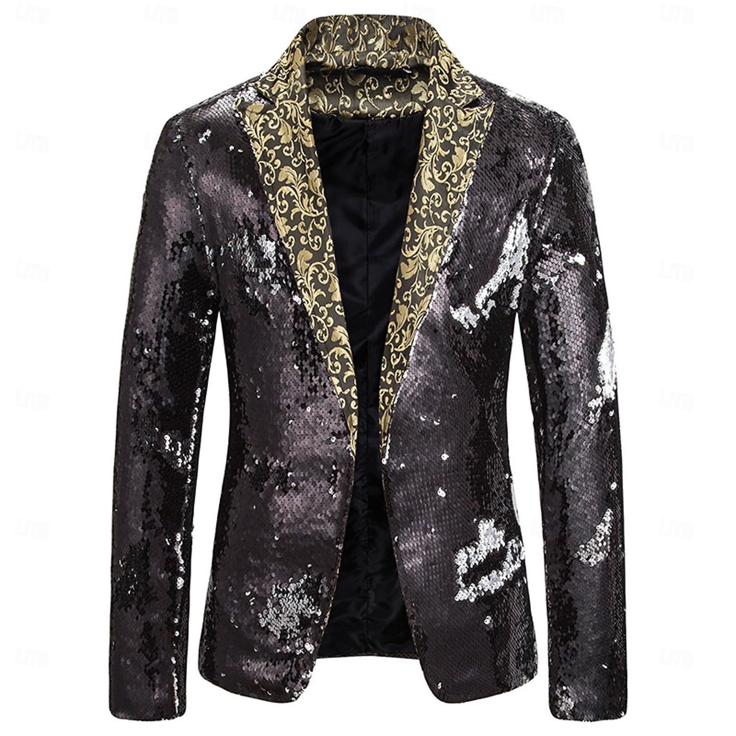 blazer disco 1980s 2 cores brilhante lantejoulas smoking ajuste fino lapela colarinho ternos carnaval traje masculino adulto halloween carnaval festa de casamento clube smoking de 2025 por $57.99 –P17