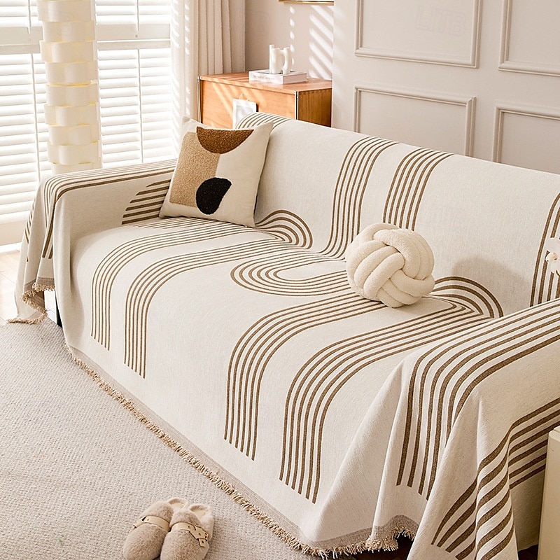 copridivano in ciniglia bifacciale, copridivano in ciniglia reversibile, copridivano, asciugamano per divano, coperta con nappe, copridivano antigraffio per gatti del 2025 a $19.99 –P1