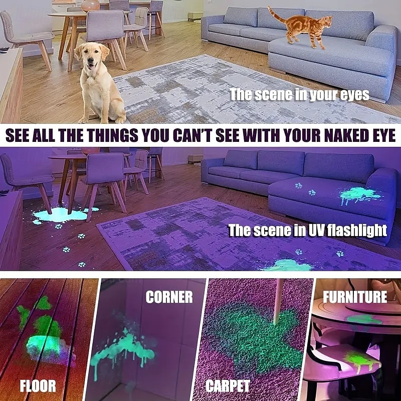 51 LED UV Flashlight - 395nm Black Light for Dog Urine, Pet Stains & Bed Bug Detection (Batteries Not Included) 2025 - $21.99 –P14