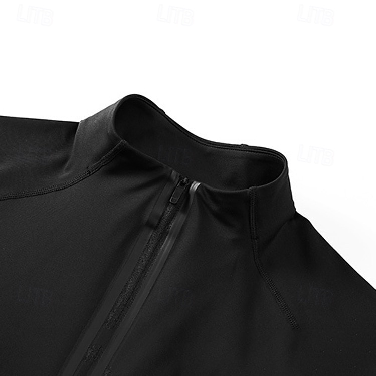 Męskie Bluza z zamkiem błyskawicznym Czarny Niebieski Jasnoszary Ciemnoszary Wysoki Równina Zamek Sport i turystyka Codzienny Sport Trening Obuwie sportowe Lato Wiosna Odzież Bluzy z kapturem Bluzy 2025 - $31.99 –P6