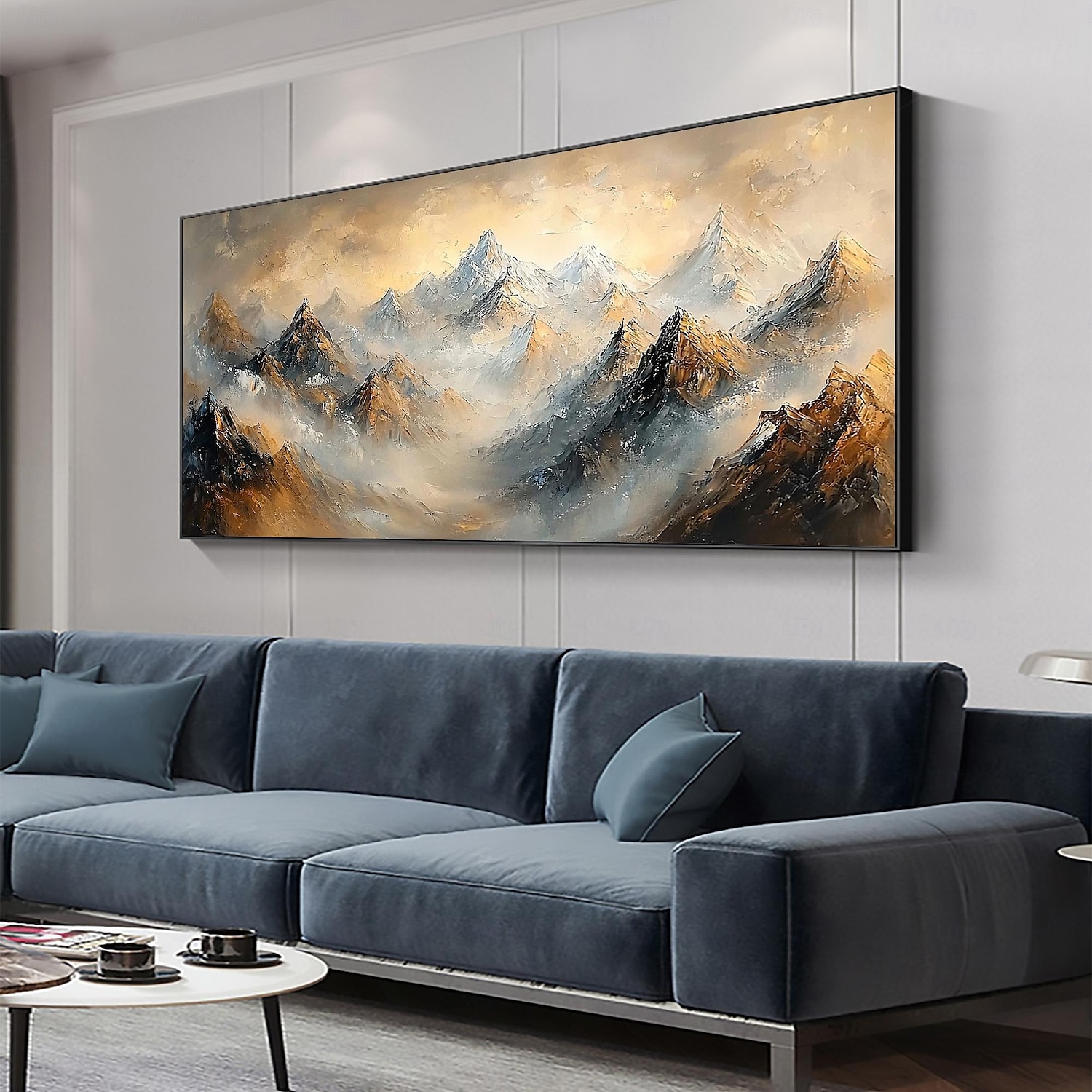 Handmade Original Colourful Mountains Oil Painting On Canvas Abstract Mountain Landscape Wall Art for Home Decor With Stretched Frame Without Inner Frame Painting 2025 - $150.99 –P7