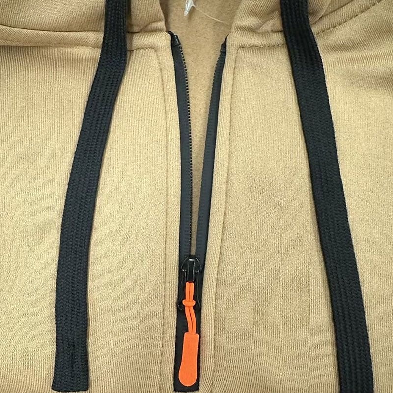 Voor heren Trui met capuchon Hoodie met kwartrits Zwart Marineblauw Khaki Lichtgrijs Capuchon Effen Zak Sport & Outdoor Dagelijks Feestdagen Streetwear Basic Casual Lente & Herfst Kleding Hoodies 2025 - $27.99 –P1