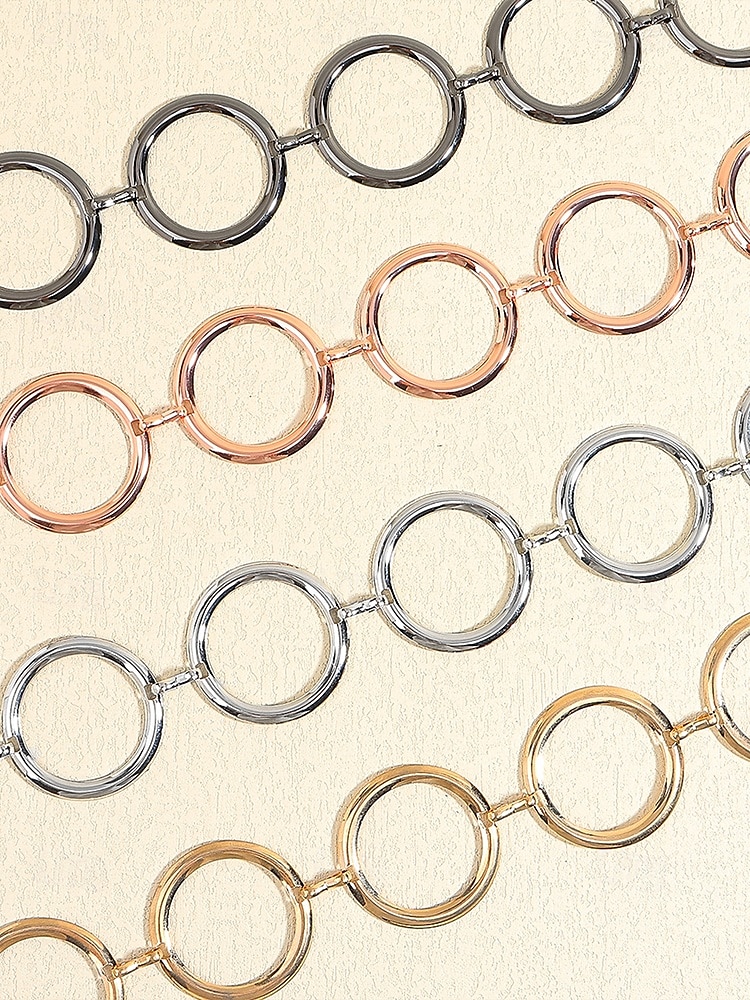 Cinturón circular de cadena dorada para mujer: joyería de moda para ropa de playa, fiestas y conjuntos de verano 2026 - $9.99 –P3