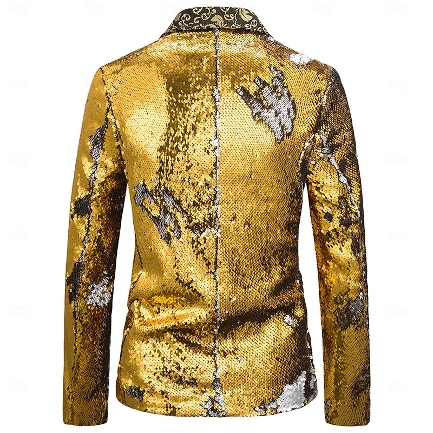 blazer disco 1980s 2 cores brilhante lantejoulas smoking ajuste fino lapela colarinho ternos carnaval traje masculino adulto halloween carnaval festa de casamento clube smoking de 2025 por $57.99 –P12