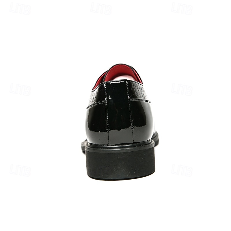 Men's Dress Shoes PU Leather Breathable Comfortable Slip Resistant Lace-up Black Gold Fall Winter 2025 - $46.99 –P7