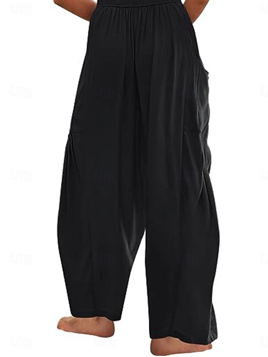 Damen Shorts aus Baumwollleinen Leinen-inspirierte Hosen Hose aus Baumwollleinen Mode Streetwear Knöchellang Mittlere Taillenlinie Einfach Tasche Elastischer Bund Bequem Weich Mikroelastisch Outdoor 2025 - $21.99 –P10