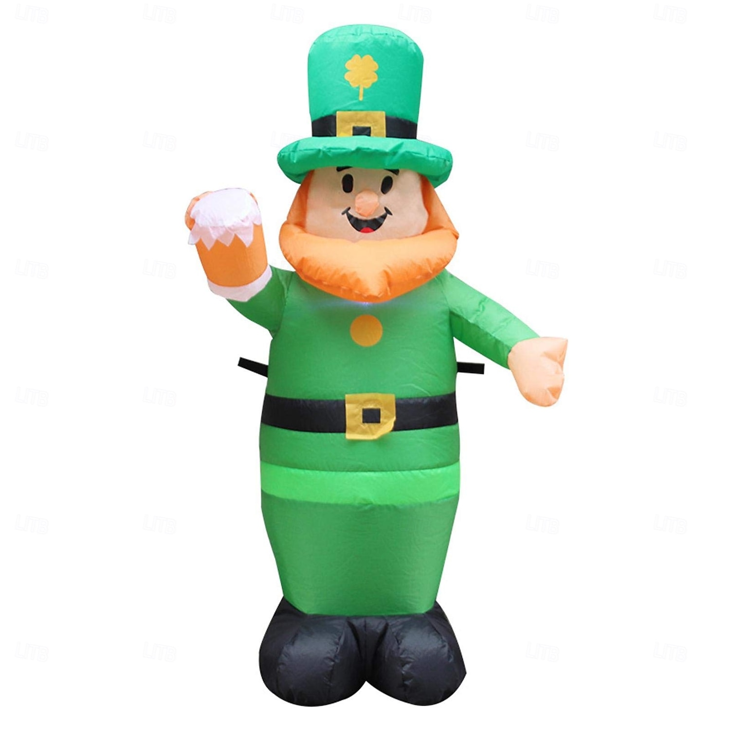 Modelo inflable de aire del día de San Patricio con luz LED - Elfo irlandés de 3,5 pies para decoración de ambiente festivo de patio interior/exterior 1 pieza 2026 - $82.99 –P1