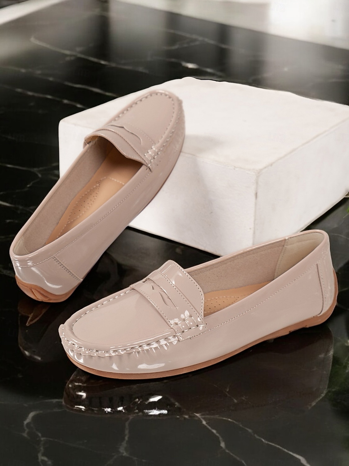lakované mokasíny pro ženy – elegantní slip-on byty klasického designu pro běžné nošení i do kanceláře 2025 - $29.99 –P5