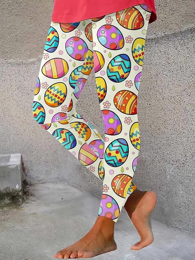 Women's Leggings Trousers Fashion Streetwear Full Length High Waist Graphic Plaid Pattern Printing Thermal Warm Breathable Soft Micro-elastic Outdoor Daily Buff Black Fall Winter Regular Fit 2025 - $18.99 –P1